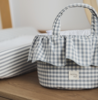 Εικόνα της Καλάθι Οργάνωσης Praline Vichy Matcha 22x16x22 εκ.