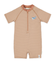 Εικόνα της Ολόσωμο κοντομάνικο μαγιό Ocean Brown Stripes No74/80