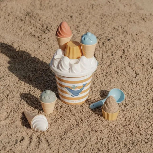 Εικόνα της Little Dutch Σετ Κουβαδάκια Παραλίας Ice Cream Ocean Dreams Μπλε