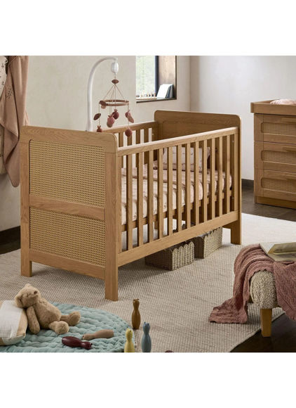 Εικόνα της Κρεβάτι Mamas & Papas Esna Oak/Rattan