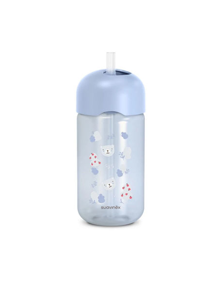 Εικόνα της Παγούρι με καλαμάκι Σιλικόνης 340ml +18μ WILD & FREE Blue