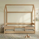 Εικόνα της Casakids Kiddy Natural Παιδικό Κρεβάτι Montessori 3 σε 1 με Αφαιρούμενη Σκεπή