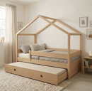 Εικόνα της Casakids Dreamy Natural Κρεβάτι 3-Σε-1 Μονό Για 2 Διαστάσεις Στρωμάτων