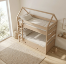 Εικόνα της Casakids Kiddy Natural μασίφ παιδική κουκέτα διαιρούμενη