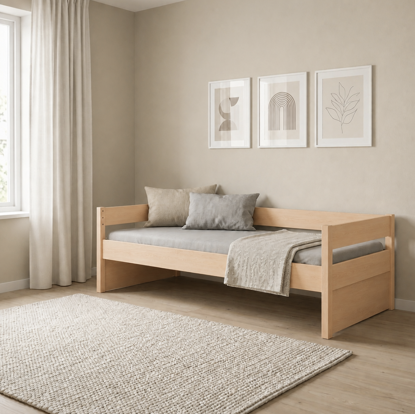 Εικόνα της Casakids Kiddy Sofa Natural Παιδικό Κρεβάτι Montessori 2 σε 1