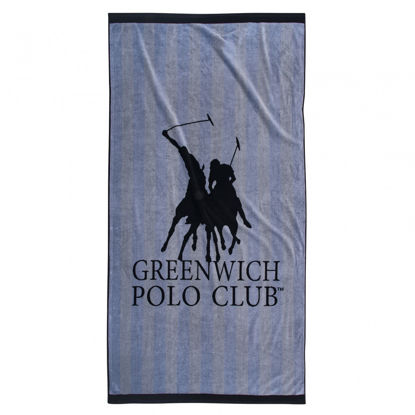 Εικόνα της Πετσέτα Θαλάσσης 90Χ180 3856 Γκρι Greenwich Polo Club