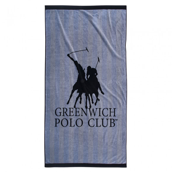 Εικόνα της Πετσέτα Θαλάσσης 90Χ180 3856 Γκρι Greenwich Polo Club