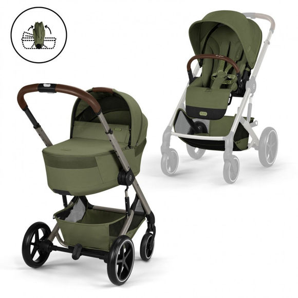 Εικόνα της Balios S lux με πτυσσόμενο πορτ μπεμπέ Moss Green
