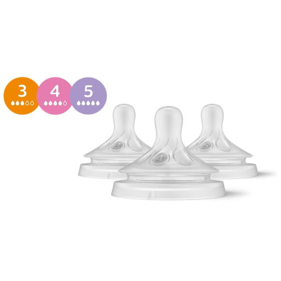 Εικόνα της Philips Avent Natural Response Σετ Θηλές Mix & Match 3 τμχ Για 1+ Μηνών