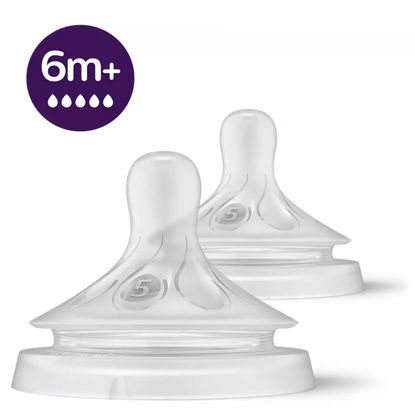 Εικόνα της PHILIPS AVENT Θηλή μαλακής σιλικόνης 6 μηνών+ (ροής 5) 2 τεμάχια