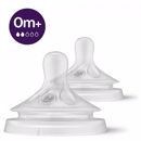 Εικόνα της PHILIPS AVENT Θηλή μαλακής σιλικόνης 0 μηνών+ (Αργής Ροής) 2 τεμάχια