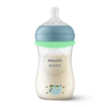 Εικόνα της Philips Avent Natural Response Nighttime Πλαστικό Μπιμπερό Με Σιλικονούχα Θηλή Για 3-6 Μηνών 260ml Sloth