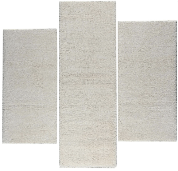 Εικόνα της Σετ Κρεβατοκάμαρας (3τμχ) Satin Shaggy Beige
