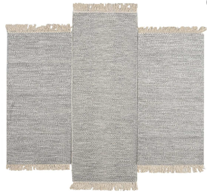 Εικόνα της Σετ Κρεβατοκάμαρας (3τμχ) Wool Kilim 738 Grey