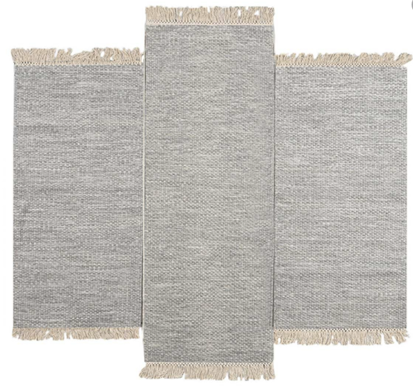 Εικόνα της Σετ Κρεβατοκάμαρας (3τμχ) Wool Kilim 738 Grey