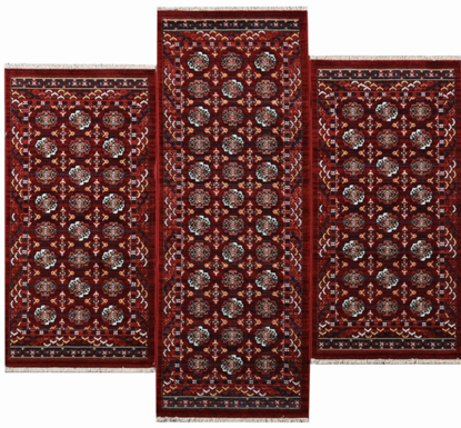 Εικόνα της Σετ Κρεβατοκάμαρας (3τμχ) Kazak Oriental 865 Bordo
