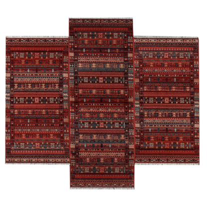 Εικόνα της Σετ Κρεβατοκάμαρας (3τμχ) Kazak Oriental 722 Bordo Rose