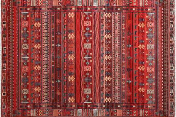 Εικόνα της Κλασικό Χαλί Oriental Kazak 722 Bordo Rose 170x235