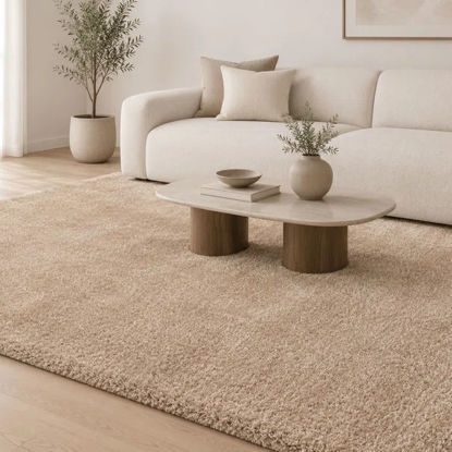 Εικόνα της Χαλί Satin Shaggy Gold 165x230