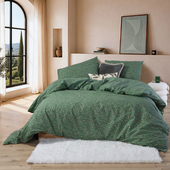 Εικόνα της Σετ Σεντόνια Βαμβακερά Διπλά Wild Green 200X270