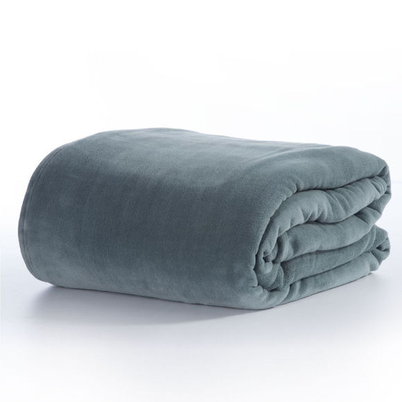 Εικόνα της Κουβέρτα Υπέρδιπλη Fleece Cosy Dusty Blue 220x240