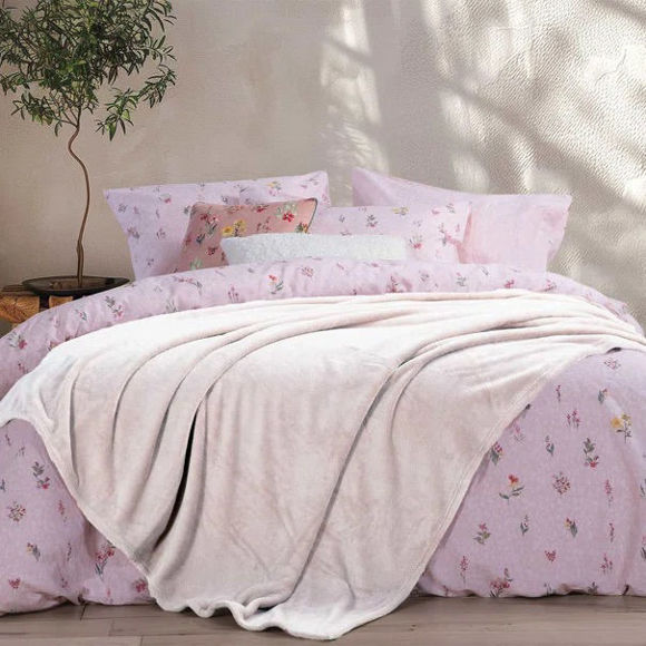 Εικόνα της ΚουβέρταΥπέρδιπλη Fleece Cosy Ecru 220x240