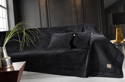 Εικόνα της Ριχτάρι Καναπέ Rubicon Black 170x350 Guy Laroche