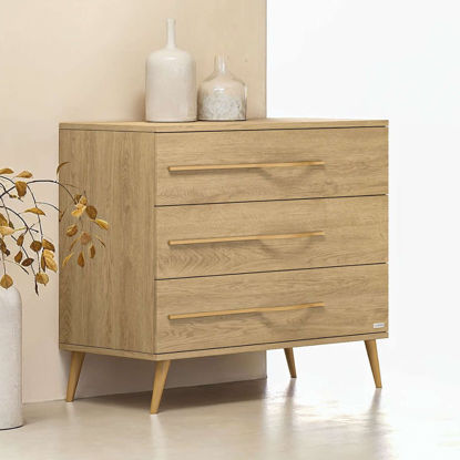 Εικόνα της Βρεφική Συρταριέρα με 3 Συρτάρια Elia Oak