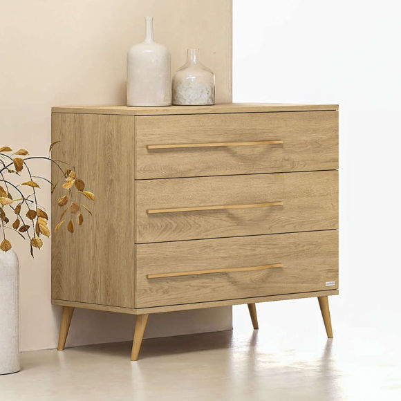 Εικόνα της Βρεφική Συρταριέρα με 3 Συρτάρια Elia Oak
