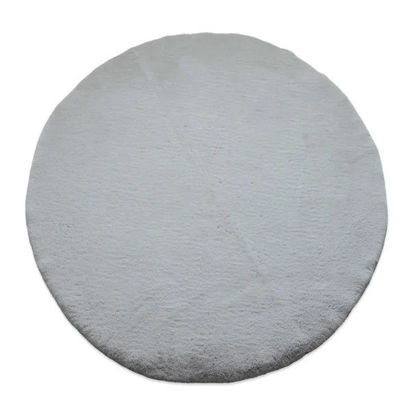 Εικόνα της Στρογγυλό Χαλί Γούνινο New Plan Puffy FC6 Light Grey Φ160
