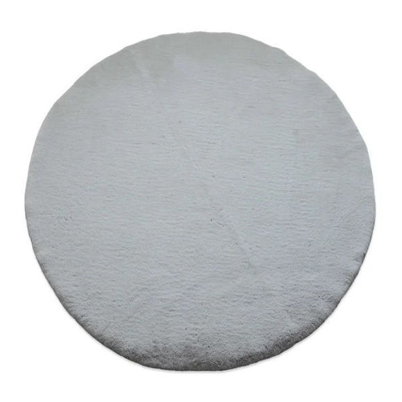Εικόνα της Στρογγυλό Χαλί Γούνινο New Plan Puffy FC6 Light Grey Φ160
