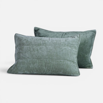 Εικόνα της Μαξιλαροθήκη Vania Σετ 2τεμ. 52x72 Forest Green