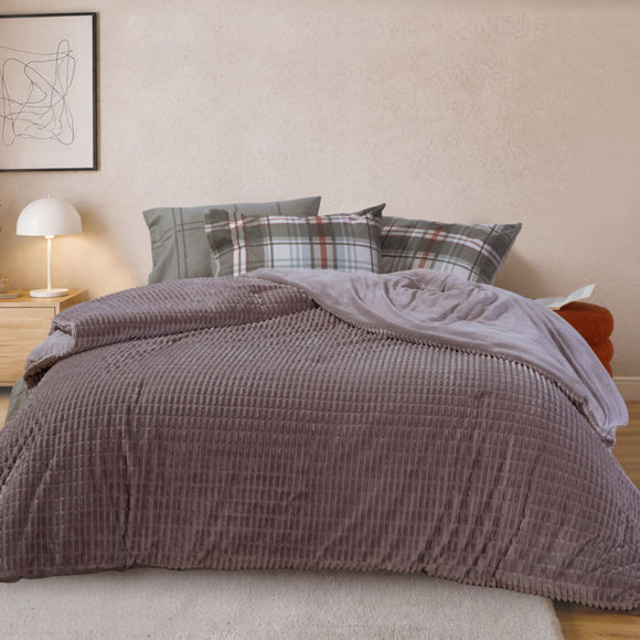 Εικόνα της Κουβερτοπάπλωμα Μονό Elaisa 160x220 Dark Grey