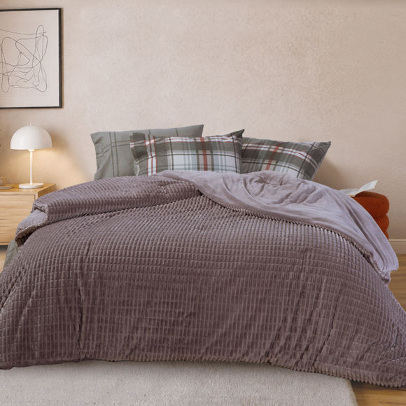Εικόνα της Κουβερτοπάπλωμα Υπέρδιπλο Elaisa 220x240 Dark Grey