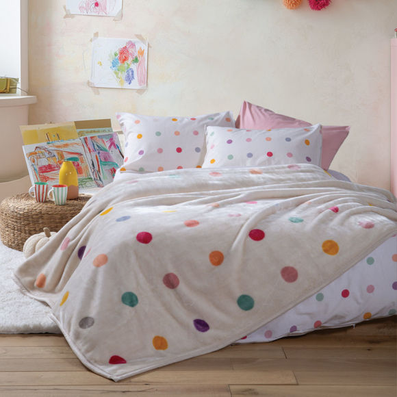 Εικόνα της Κουβέρτα Παιδική Dots Ecru 160x220