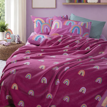 Εικόνα της Κουβέρτα Παιδική Fleece Rainbow Mood 160x220