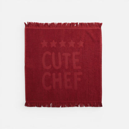 Εικόνα της Ποτηρόπανο Cute Chef 50x50 Bordo