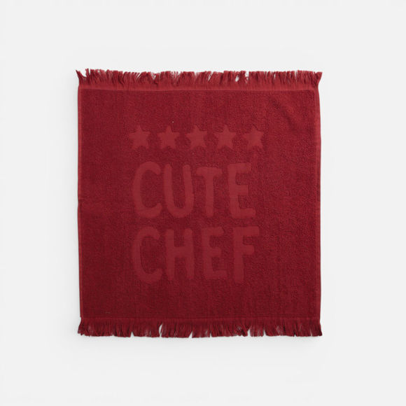Εικόνα της Ποτηρόπανο Cute Chef 50x50 Bordo