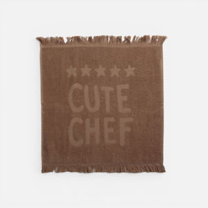 Εικόνα της Ποτηρόπανο Cute Chef 50x50 Brown