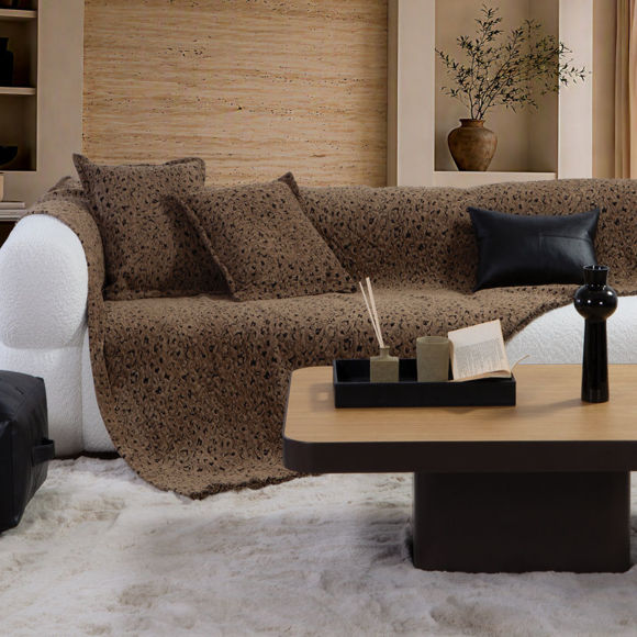 Εικόνα της Ριχτάρι Τριθέσιου Καναπέ Leopard 170x300 Brown