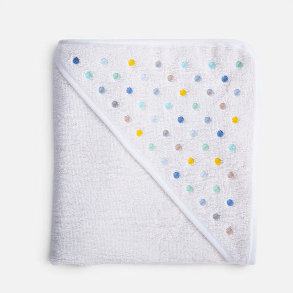 Εικόνα της Κάπα Βρεφική Dots 75x75 Ecru/Blue