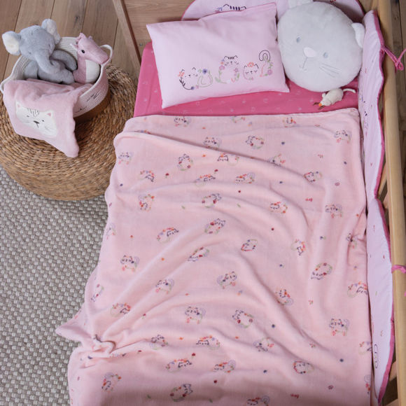 Εικόνα της Βρεφική Κουβέρτα Fleece Κούνιας Cats are perfect 110x150