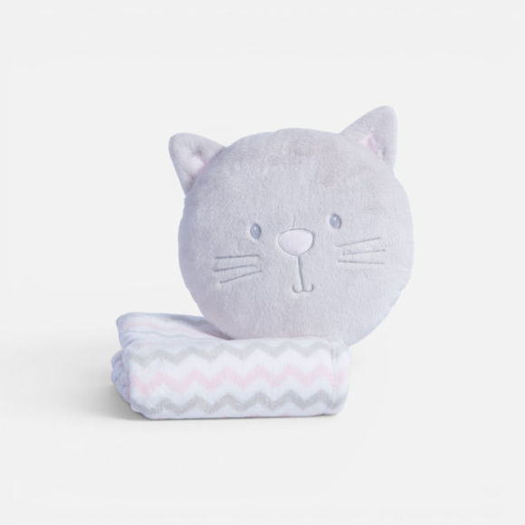 Εικόνα της Κουβερτάκι με Μαξιλάρι Βρεφικό Fleece Cat 75x100
