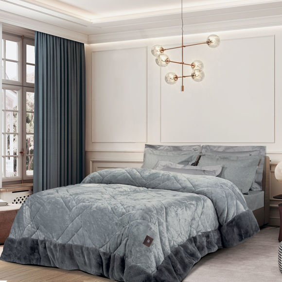 Εικόνα της GREENWICH POLO CLUB ΚΟΥΒΕΡΤΟΠΑΠΛΩΜΑ RABBIT FAUX FUR PREMIUM 240X250  4460