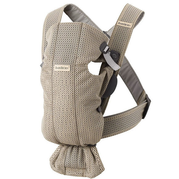 Εικόνα της BabyBjorn Μάρσιπος Mini 3D Mesh, Grey beige 1408-021002E1
