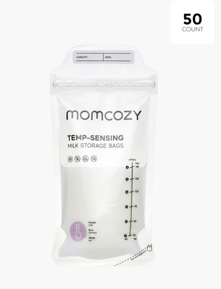 Εικόνα της Momcozy Σακουλάκια Αποθήκευσης Μητρικού Γάλακτος 180ml 50τμχ