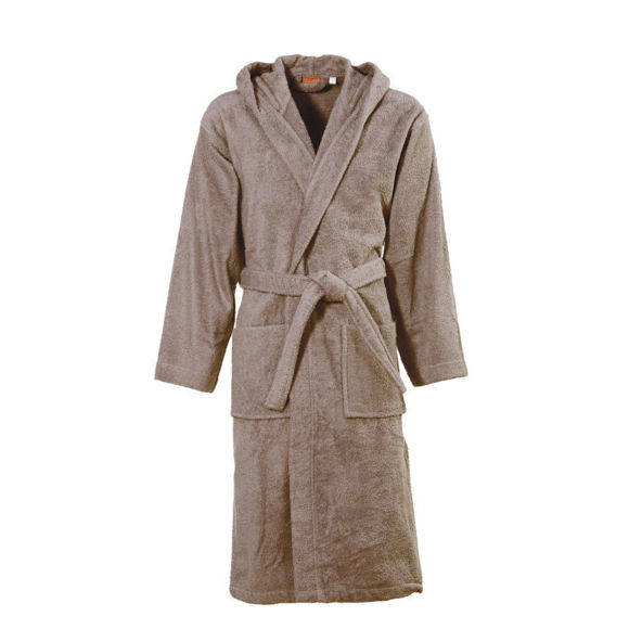 Εικόνα της Μπουρνούζι με Κουκούλα Comfort Mocca