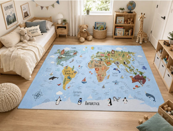 Εικόνα της Παιδικό Χαλί (160x230) Polcarpet Kiddo Map